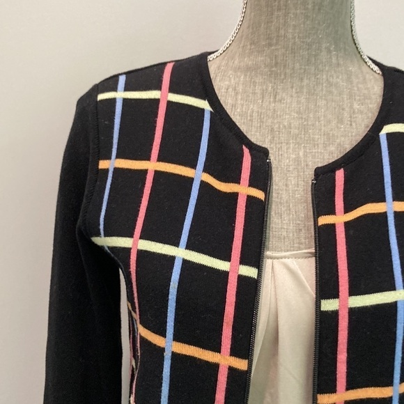 PARKHURST Black Neon Zip Cardigan - Picture 9 of 12